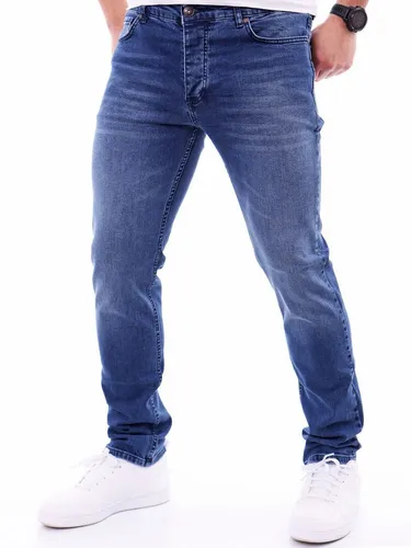 Reslad Stretch-Jeans Herren Regular Fit - Bequeme Jeanshose in Blau - Moderne 5-Pocket Jeanshose im Regular Fit, gefertigt aus elastischer Baumwollmischung für optimalen Tragekomfort. Ideal für den Alltag, Maschinenwäsche möglich.