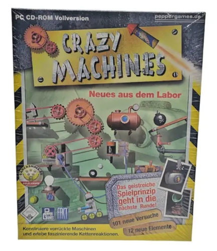 Crazy Machines - Win 98 - BIG BOX - PC Spiel - PC Spiel: Crazy Machines - Neues aus Dem Labor, bietet kreative Physikrätsel für stundenlangen Spielspaß.