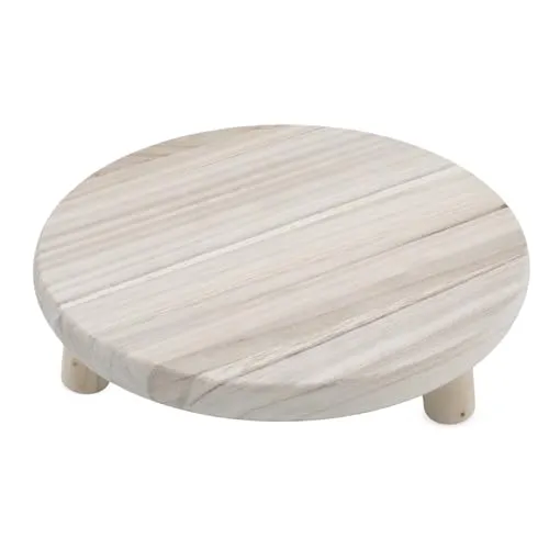 Spetebo Holz Blumenhocker Natur mit 3 Beinen in beige von Spetebo