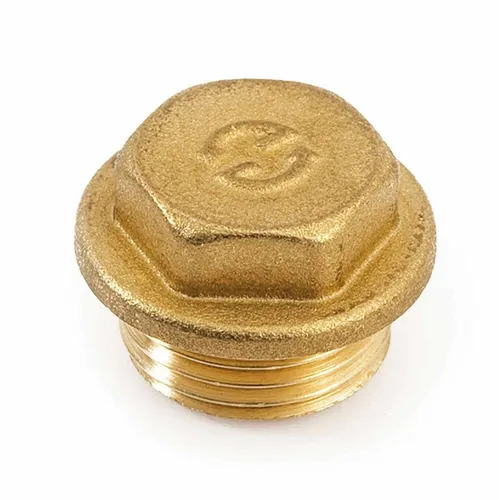 General Fittins Gewindefitting Stopfen aus Messing - geeignet, für Heizungs-, Wasser- und Gasinstallation