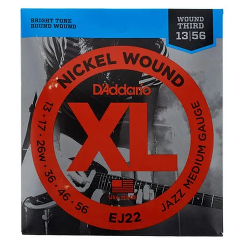D Addario Gitarrensaiten E Gitarre - EJ22 Jazz Medium, 13-56