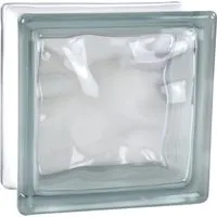 Basic Glasbaustein Wolke klar glänzend 14,5x14,5x8 cm - 5 Stück - Bauglas - Stilvolle Glasbausteine für Trennwände, die Licht durchlassen und Privatsphäre bieten. Ideal für DIY-Projekte mit dem mörtelfreien QUICK-FIX System.