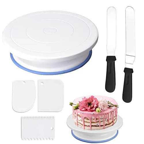 Tortenplatte Rotierender Tortenständer Tortendekorations-Werkzeugsatz, 10,8 