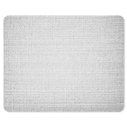 Mauspad in Grau mit Stoff-Optik I 24 x 19 cm I Mousepad in Standard-Größe, rutschfest I schlicht modern Textur-Effekt I dv278