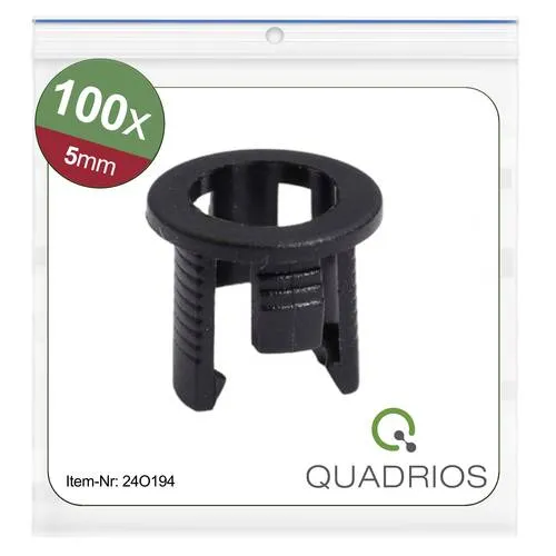 Quadrios 24O194 24O194 LED-Fassung Kunststoff Passend für (LEDs) LED 5mm