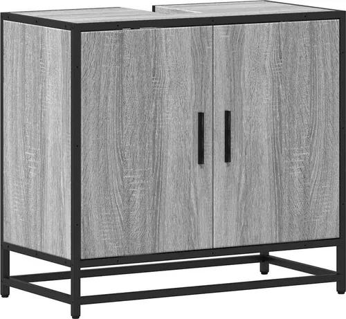 vidaXL Waschbeckenunterschrank Grau Sonoma 65x33x60 cm in grau von vidaXL