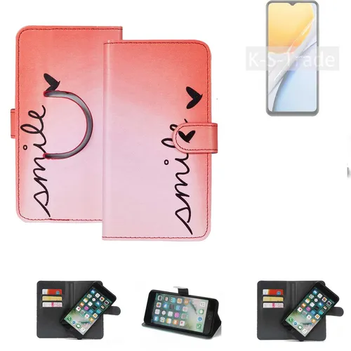 360° Schutzhülle für Vivo Y36s 5G Wallet Case Design smile