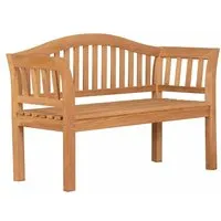 MR.DEKO Gartenbank Wave Teak 120 cm von MR.DEKO