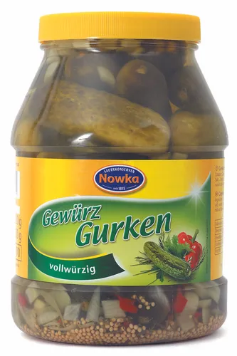 Nowka Gewürzgurken vollwürzig eingelegt im Glas 2260ml von Gemüsekonserven
