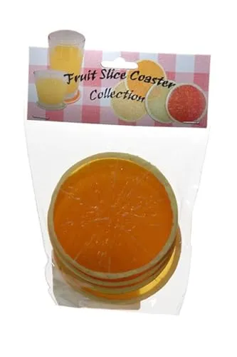 artplants.de Deko Obst Orangenscheiben ANDOU, 4 Stück, orange, Ø7cm - Kunststoff Obst