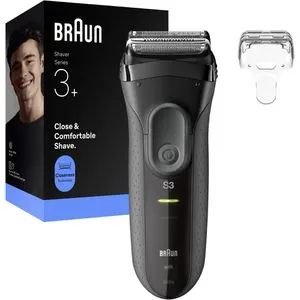 Braun Series 3+ Rasierapparat - Hochwertiger Rasierer mit 3-fach Schersystem für eine gründliche und sanfte Rasur, ideal für empfindliche Haut.