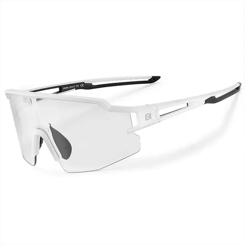 Rockbros Radsportbrille Photochrom - UV-Schutz & Korrektureinsatz - Sportbrille für Radsport mit photochromen Linsen und UV400-Schutz, ideal für klare Sicht bei wechselnden Lichtverhältnissen. Inklusive Korrekturrahmen und Zubehör.