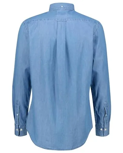 GANT Herren Reg Indigo Bd Hemd, Semi Light Blue, M EU von GANT