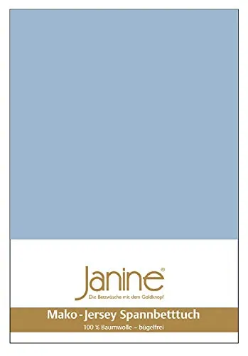 Janine Spannbetttuch 5007 Mako Jersey in blau von Janine