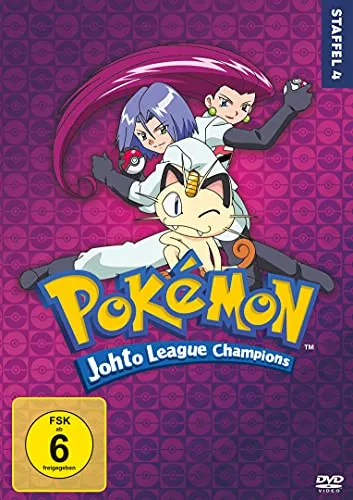 Pokémon - Staffel 4: Die Johto Liga Champions [7 DVDs] - Filme: Erlebe alle 52 Folgen der 4. Staffel mit spannenden Abenteuern in Johto und aufregenden Kämpfen, inklusive Pokémon Sumo und alten Bekannten!