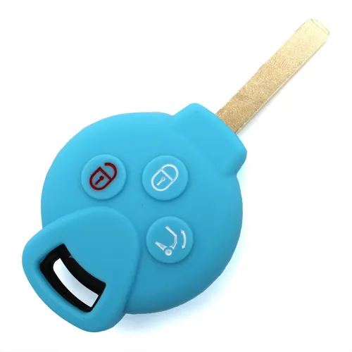 Schlüsselhülle SC Hellblau Silikonschutz Autoschlüssel Cover Fernbedienung
