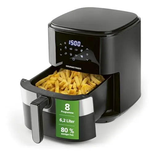 GOURMETmaxx Digitale Heißluftfritteuse XXL 6,2 Liter