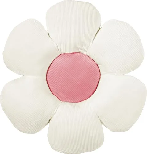 Magma Heimtexx Dekokissen „Minnie“, Blumen-Formkissen - Kissen mit frischem Blumen-Design, ca. 50 cm Durchmesser, aus weichem Cordsamt für höchsten Komfort und pflegeleicht, ideal für jedes Zimmer.