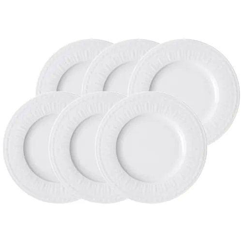 Villeroy & Boch Cellini 6x Speiseteller, 27 cm - Premium Porzellan Speiseteller in klassischem Design, ideal für festliche Anlässe. Spülmaschinenfest und mikrowellengeeignet, vereint Eleganz und Funktionalität.