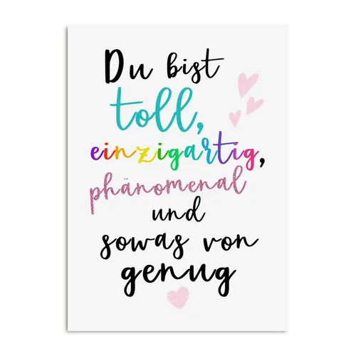 Postkarte Du bist SOWAS VON GENUG von Nastami