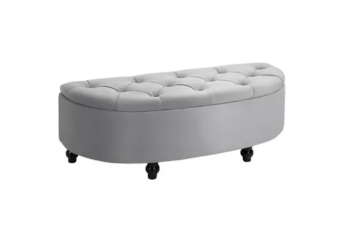 furnicato Sitztruhe Sitzbank mit Stauraum 120x46x42 cm Grau Polsterbank (1-St)