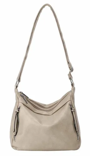 ITALYSHOP24 Schultertasche Damen Tasche Shopper Crossbody Handtasche Umhängetasche Beuteltasche, CrossOver Damentasche Hobo Bag Henkeltasche Reisetasche Leder Optik