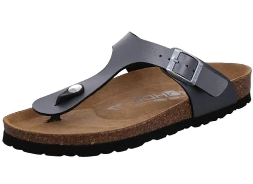 Rohde Zehentrenner für Damen in Anthrazit NEU 852187 - Damen Sandalen aus 100% Polyester, ideal für den Casual-Look und bequem im Alltag.