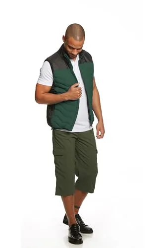Jeff Green Herren Elastische Dreiviertel Cargo Outdoor Funktionshose - Wanderhose für Herren, schnell trocknend und atmungsaktiv, ideal für Outdoor-Aktivitäten mit zahlreichen Taschen für praktischen Stauraum.