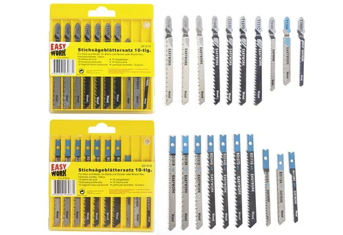 EASY WORK Stichsaegeblaettersatz 10-tlg Stichsäge saege stich blätter blaetter