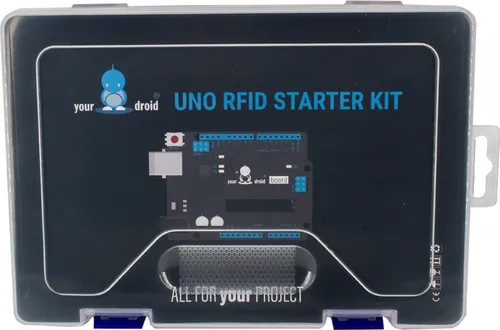 yourDroid RFID Starter Kit für Arduino UNO R3 - Einplatinenrechner mit hochwertigem ATMEGA328P-PU Board und RFID-Modul für interaktive Projekte. Ideal für Anfänger und Fortgeschrittene, um Sensoren und Motoren zu steuern.