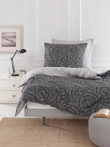 Bettbezüge Schwarz von Cotton Castle