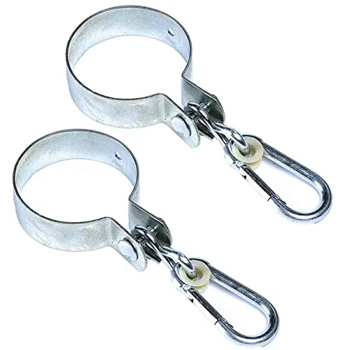 Gartenpirat 2er Set Schaukelschelle Ø 10 cm rund mit Karabinerhaken