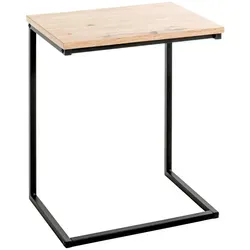 Xxxl Beistelltisch – Eleganter Wohnzimmertisch in Schwarz und Eiche - Stylischer Beistelltisch aus Metall und Holzwerkstoff, rechteckig (30x50x40 cm) – ideal für moderne Wohnzimmer und praktische Ablageflächen.