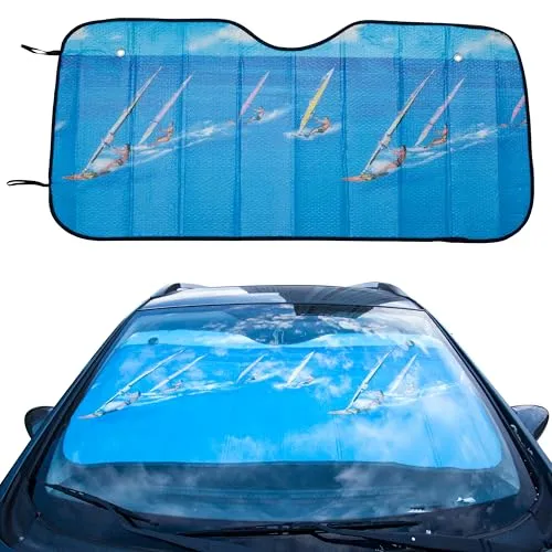 MORRENT Autosonnenschutz Frontscheibe, 127x59 cm, UV-Schutz & Hitzeschutz