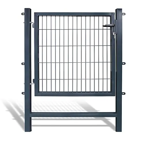Gartentor Easy 1x1 m - Metall Gartenpforte für Stabmattenzaun - Robustes Fußgängertor aus pulverbeschichtetem Stahl, abschließbar und wetterfest, ideal für Sicherheit und Stil im Garten.