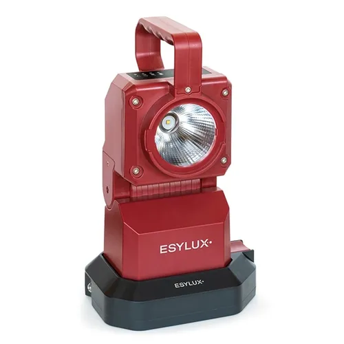 Esylux Handscheinwerfer SLP-2 3W LED - Akku-Leuchte mit 235 Lumen, Notlichtfunktion und schwenkbarem Leuchtenkopf für optimale Ausleuchtung. Ideal für Notfälle und den Einsatz im Freien.