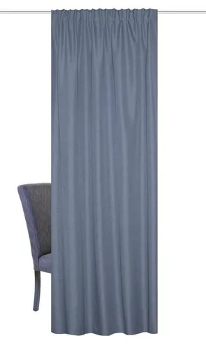 Home Basics Eskimo Thermoschal 145 x 135 cm - Blau - Fertiggardinen mit energiesparendem Thermostoff, blickdicht und kälte- sowie hitzeabweisend. Inkl. Bügelband für einfache Anpassung an Fenstergrößen.