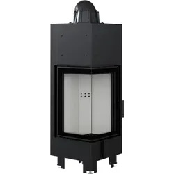 Intelligenter Kamineinsatz aus Stahl KRATKI MBN links 10 kW Ø 200 MSK