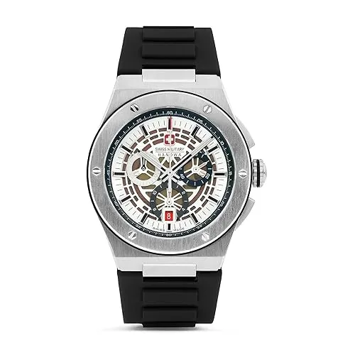 Swiss Military Hanowa Herren Analog Quarz Uhr SMWGO0000901 - Elegante Armbanduhr für Herren mit Quarz-Uhrwerk, Wasserdichtigkeit bis 10 Bar und kratzfestem Saphirglas – ideal für jeden Anlass.