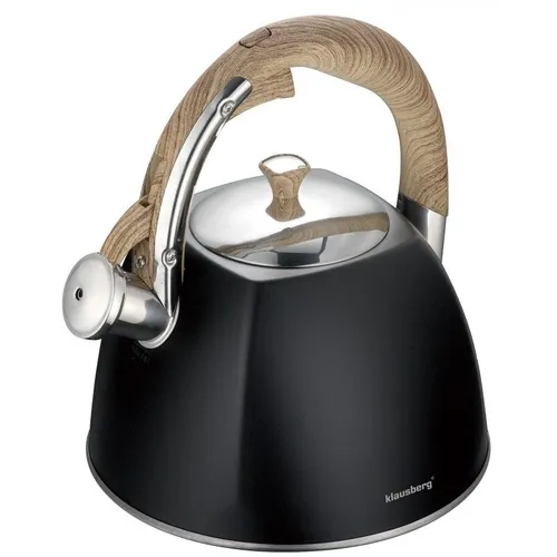 CZAJNIK Z GWIZDKIEM KLAUSBERG 3L KB-7498 - Wasserkocher aus hochwertigem Edelstahl mit 3.0L Füllmenge und praktischem Pfeifmechanismus für perfekten Tee.