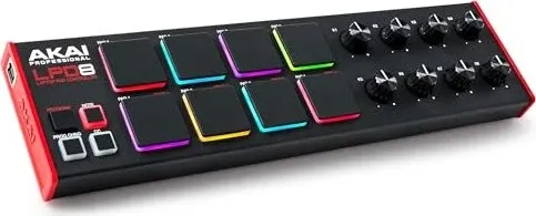 AKAI Professional LPD8 MKII B-Stock - Tragbarer Pad Controller - Studio & Recording, B-Stock Laptop Pad Controller mit 8 anschlagsdynamischen MPC-Pads und RGB-Beleuchtung; ideal für kreative Musikproduktion und einfaches Plug'n'Play.