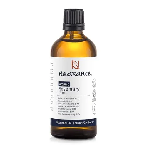 Naissance Rosmarinöl BIO (Nr. 108) – 100ml – Reines Bio Rosmarin Ätherisches Öl für die Haare, Bart, Kopfhaut