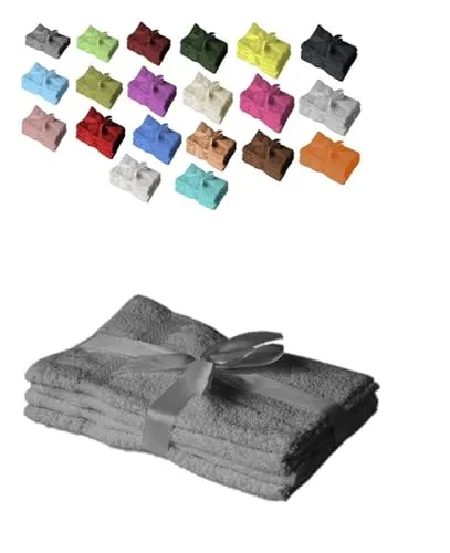 EXKLUSIV HEIMTEXTIL Handtuch 4er Set 50 x 100 cm Anthrazit