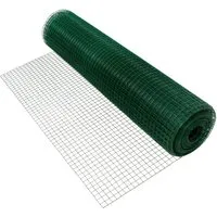 ECD Germany Volierendraht Grün 25x25mm, 1x10m, verzinkter Stahl - Hochwertiger Volierendraht von ECD Germany, ideal für Kleintiergehege und Umzäunungen. Witterungsbeständig, robust und flexibel – perfekt für vielseitige Anwendungen im Garten.