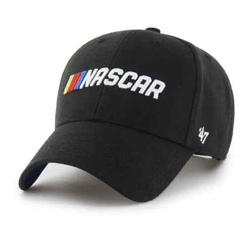 '47 Brand Cap NASCAR Ballpark Snap '47 MVP Black – Stylische Baseball Cap - Entdecken Sie die '47 Brand Cap NASCAR Ballpark Snap '47 MVP Black, eine trendige Baseball Cap mit gebogenem Schirm und markantem NASCAR-Logo. Der verstellbare Druckknopf bietet optimalen Tragekomfort.