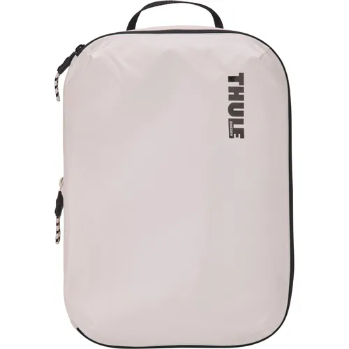 Compression Packing Cube Medium - White - Packsäcke, mittel, aus robustem 100D Ripstop Nylon, ideal zur optimalen Platzersparnis im Reisegepäck.