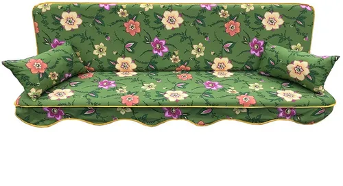 Kühnemuth Auflagekissen Set für Hollywoodschaukeln 180x50 cm - Hochwertige Sitzkissen mit Flocken Weichschaum für optimalen Komfort, ideal für entspannte Stunden im Garten oder auf der Terrasse.