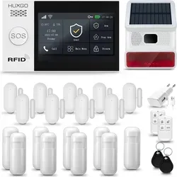 HUXGO HXA007 Alarmanlage WiFi + GSM 4G mit 9 Sensoren