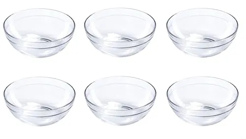 Provance Dipschalen Dessertschalen Schüsseln aus Glas Glasschälchen Tapasschalen (24 Stück, Ø 9 cm) | Vielseitig für Tapas, Desserts & Snacks | Perfekte Servierschalen | Modern & Stapelbar