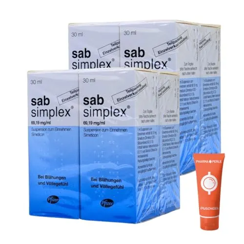sab simplex 8 x 30 ml Tropfen bei Blähungen Völlegefühl Dreimonatskoliken mit Simeticon I geeignet für Babys I Sparset mit give-away von Pharma Perle